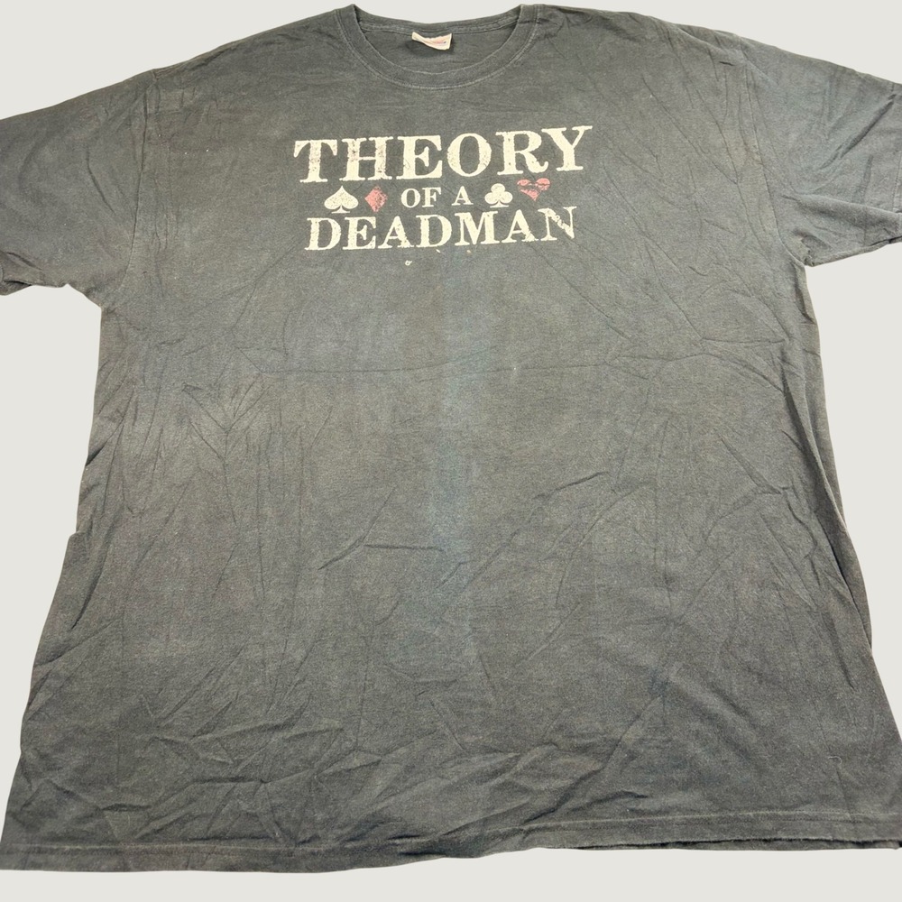 Theory of a Deadman Band T-Shirt Mens 2XL Black Short Sleeve Hanes Heavyweight